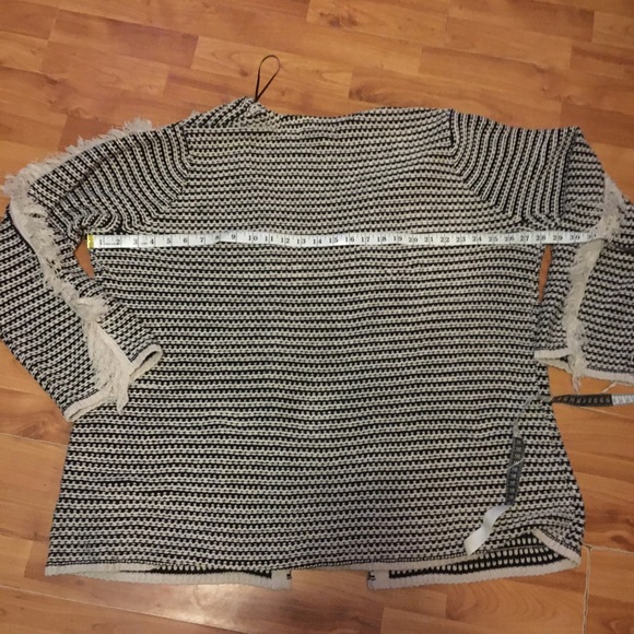 Fringe Detail Long Sleeve Cardigan Knox Rose XXL - Picture 4 of 7